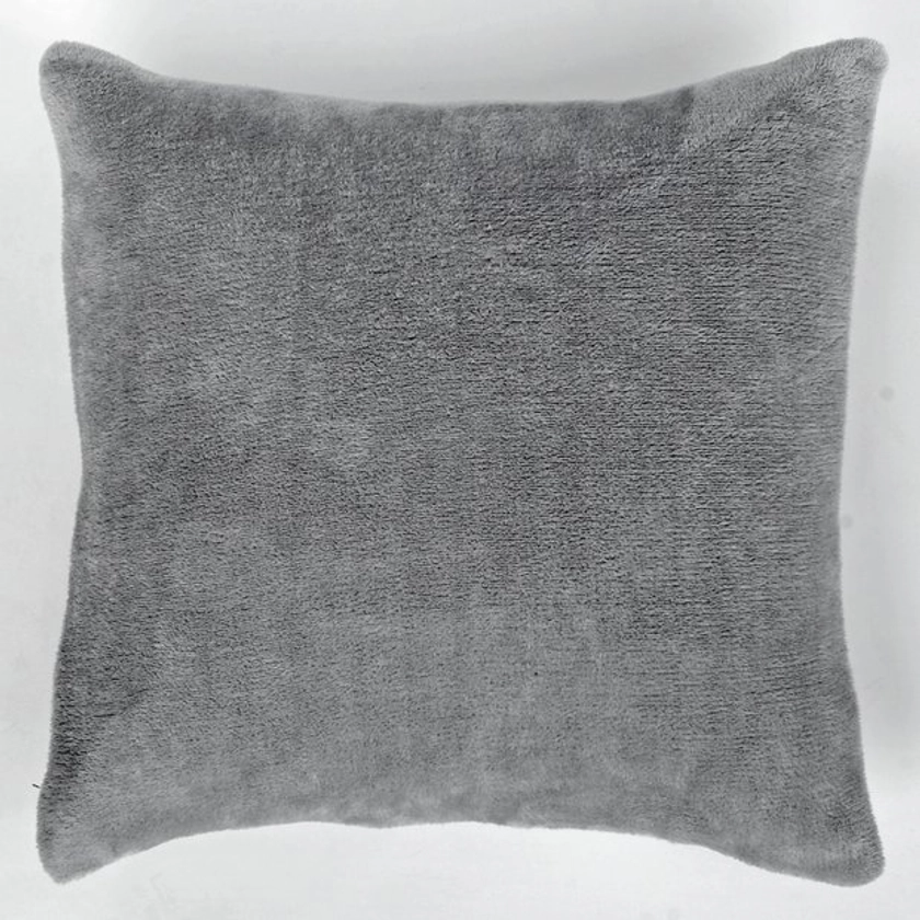 Buy Argos Home Plain Super Soft Fleece Cushion - Grey - 43x43cm | Cushions | Argos