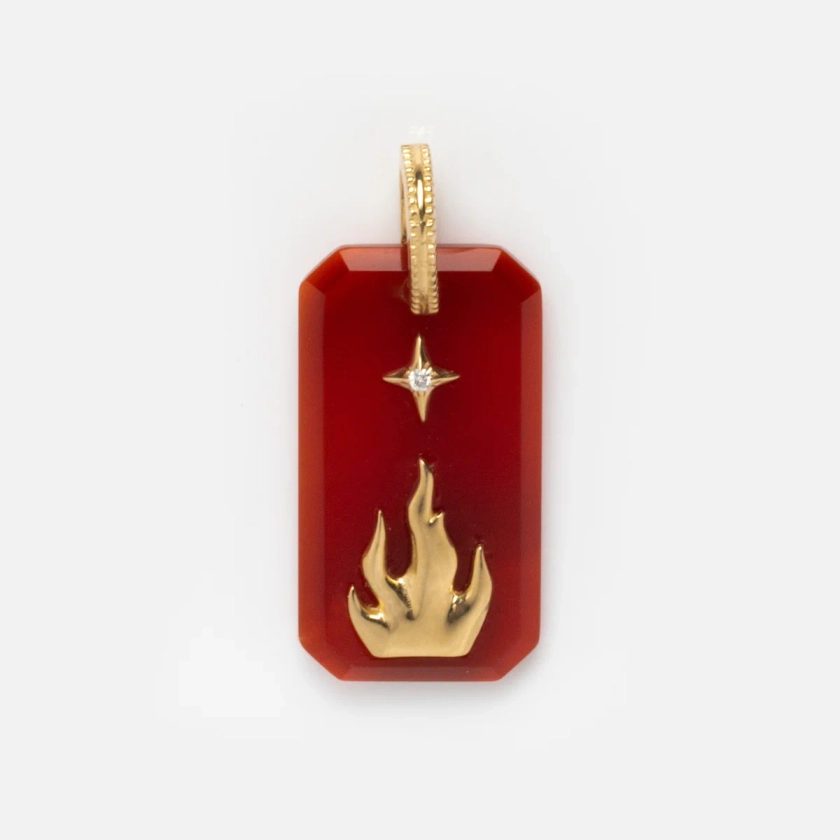 Solid Gold Crystal Element Charm | Local Eclectic