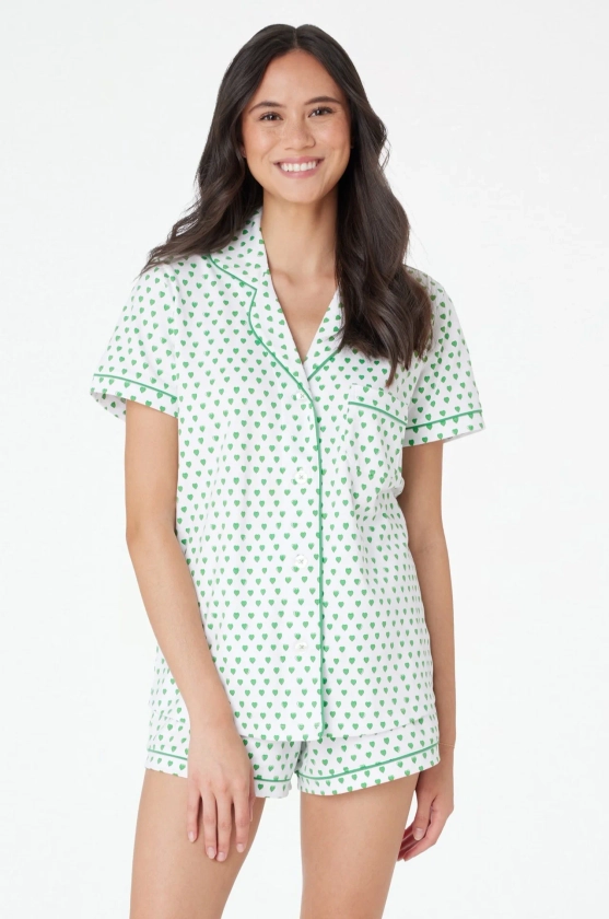 Hearts Polo Pajamas | Roller Rabbit