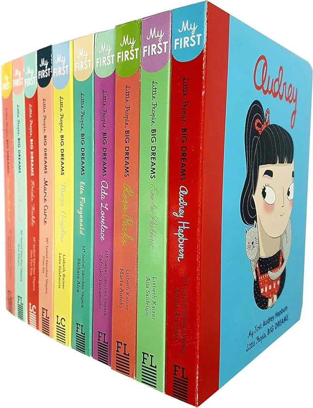 Little People, Big Dreams Series 1 & 2: 10 Books Collection Set (Amelia Earhart,Coco Chanel,Frida Kahlo,Marie Curie,Maya Angelou,Rosa Parks,Emmeline Pankhurst,Ella Fitzgerald,Audrey Hepburn,Ada Love