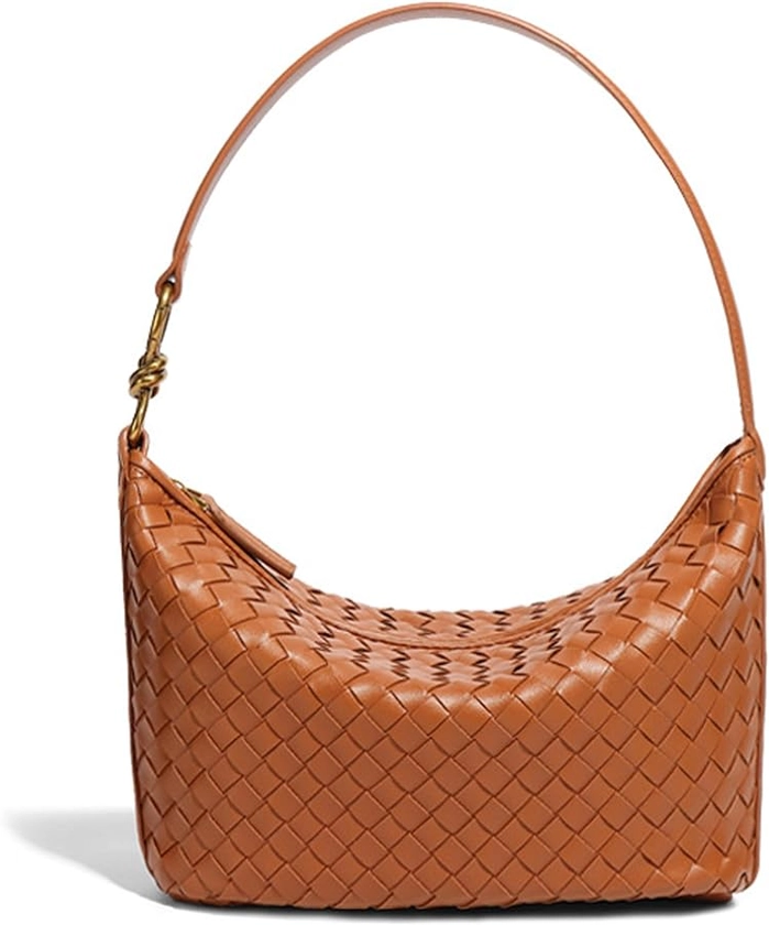 Amazon.com: FGJKKK Woven Bag for Women, Vegan Leather Underarm Bag Summer Handbag and Purse Retro Tote Bag Handmade Shoulder Bag (Brown) : Clothing, Shoes & Jewelry