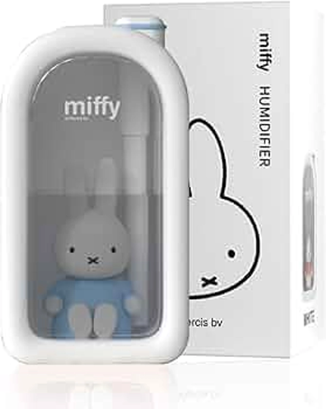 Mipow X Miffy Humidificador de niebla fría - Humidificadores ultrasónicos silenciosos, mini humidificador lindo con luz nocturna, humidificadores de 12.8 fl oz para dormitorio, guardería, oficina