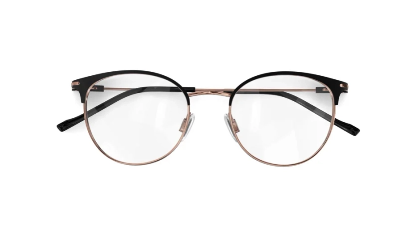 Specsavers Women's glasses TECH SPECS 27 | Black Round Metal Stainless steel Frame $299 | Specsavers Australia