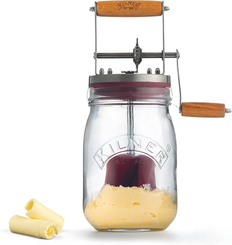 Kilner 1 Litre Easy to Use Glass Butter Churner : Amazon.co.uk: Home & Kitchen