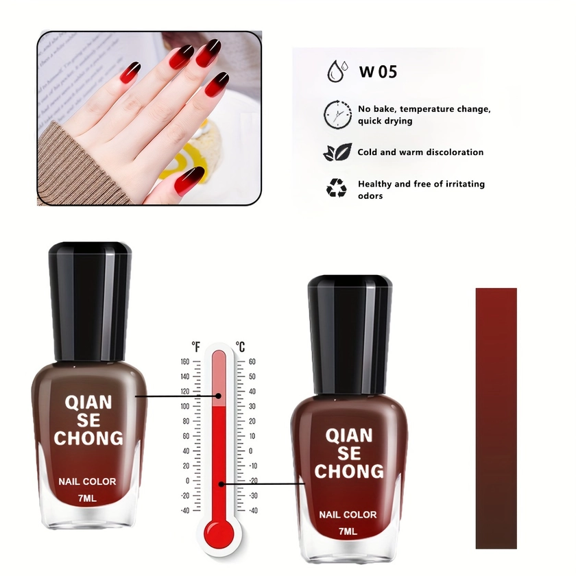 Nail Polish Temperature Color Changing Quick Dry Gradient - Temu