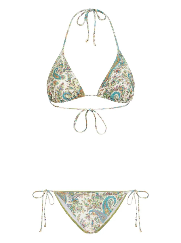 ETRO paisley-print Halterneck Bikini - Farfetch