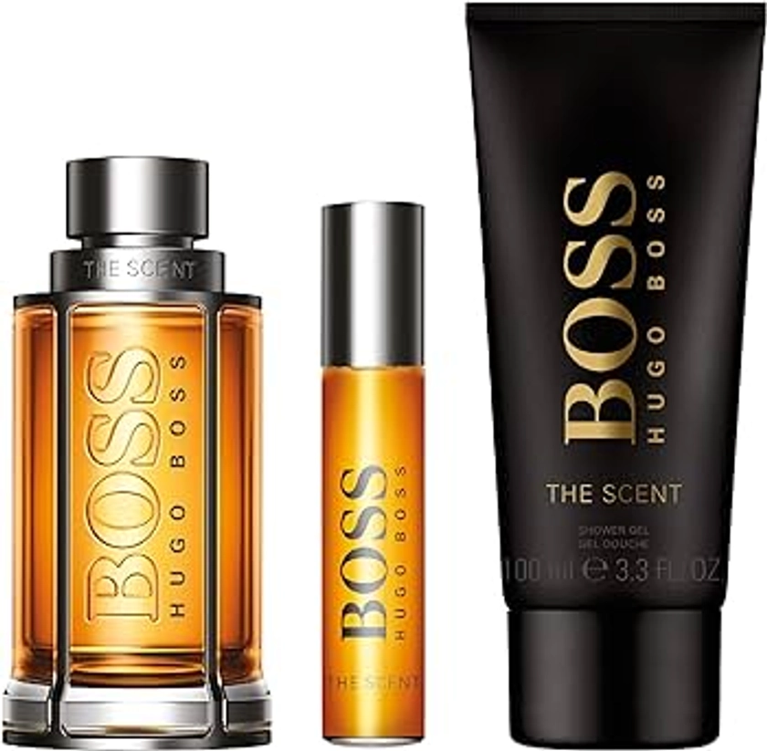 Hugo Boss The Scent Eau de Toilette – Ambery Men's Cologne – With Notes of Ginger, Manika Fruit & Leather Accords – Luxury Perfumes for Men – Long Lasting Fragrance