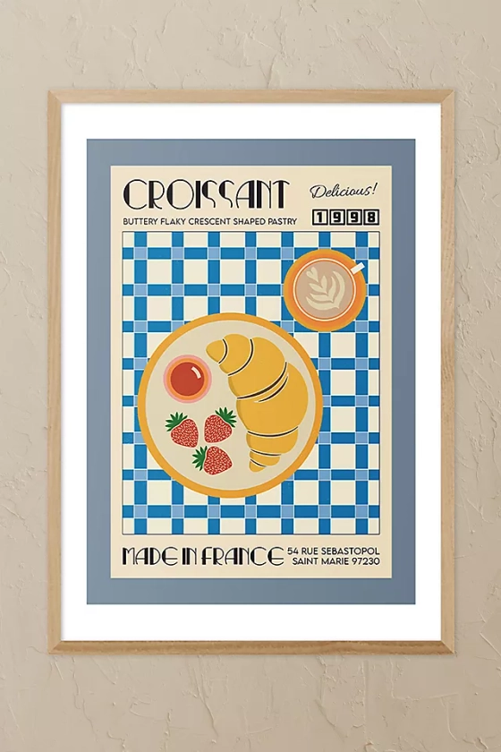 East End Prints Croissant Rovere Incorniciato Wall Art Stampa