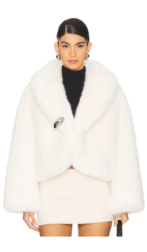 Cropped Faux Fur Jacket