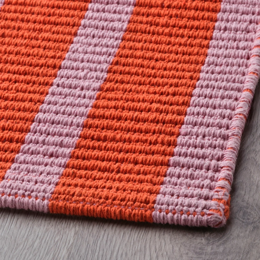 VÄGSKYLT tapis tissé à plat, rose/orange, 80x150 cm - IKEA