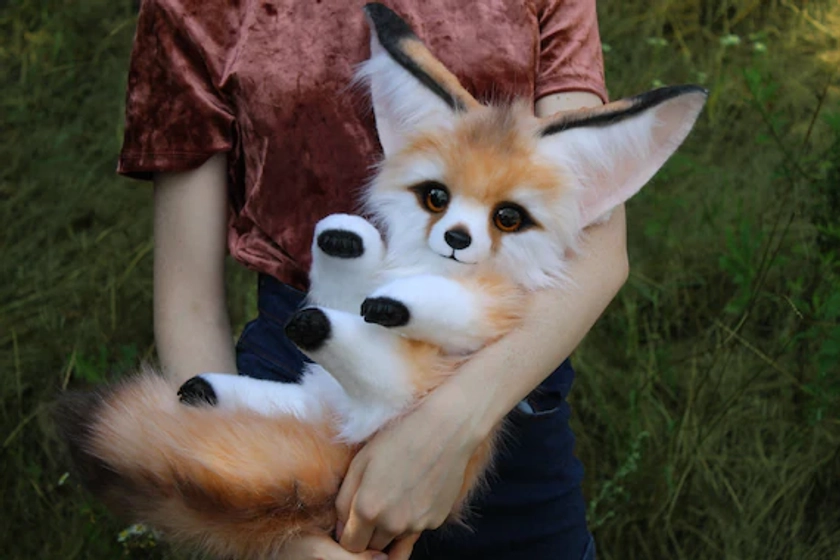 TO ORDER Fennec Fox poseable art doll plush