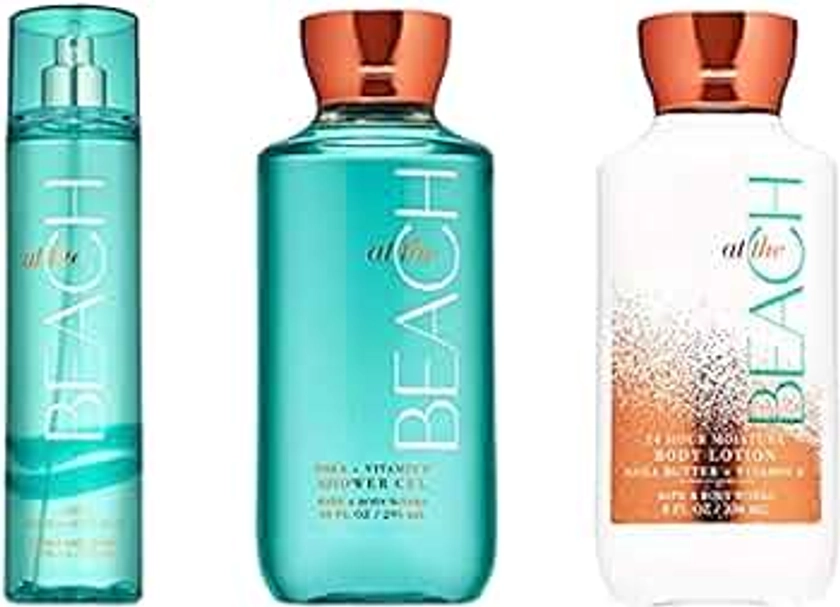 Bath & Body Works ~ Signature Collection ~ At The Beach ~ Shower Gel ~ Fine Fragrance Mist & Body Lotion ~ Trio Gift Set