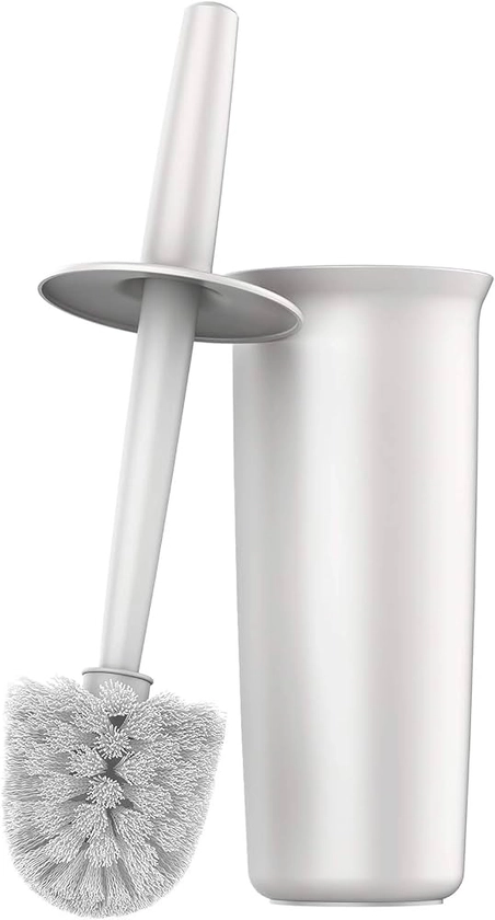 MR.SIGA Toilet Bowl Brush and Holder for Bathroom, White, 1 Pack : Amazon.co.uk: Home & Kitchen
