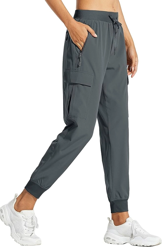 Amazon.com: Libin Women's Cargo Joggers Lightweight Quick Dry Hiking Pants Athletic Workout Lounge Casual Outdoor, Steel Gray XS : Clothing, Shoes & Jewelry