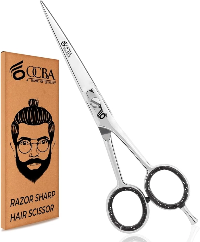 OCBA Professional 6" Hairdressing Scissor Sharp Hair Cutting Scissors for Barbers Hairdressers & Stylists Beard & Haircut Scissors for Men & Women : Amazon.co.uk: Beauty