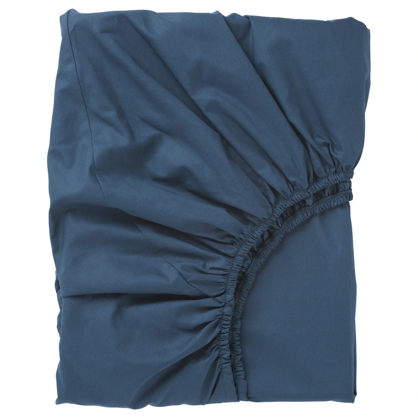 ULLVIDE Drap housse - bleu foncé 90x200 cm