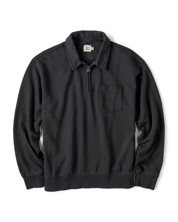 Midweight Terry Quarter Zip Sweatshirt