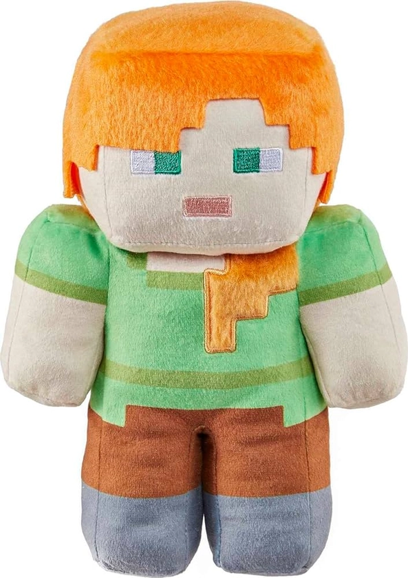 Mattel Minecraft Basic Plush Character Soft Dolls, Video Game-Inspired Collectible Toy Gifts for Kids & Fans Ages 3 Years Old & Up, HLN12