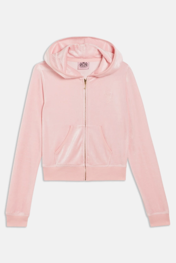 JUICY PINK BAMBOO VELOUR HERITAGE HOODIE