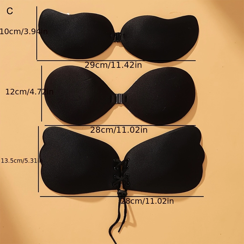 Front Lace Stick Bras Breathable Reusable Strapless Self - Temu