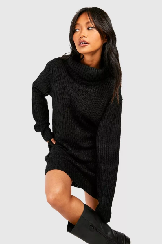 Roll Neck Fisherman Jumper Dress