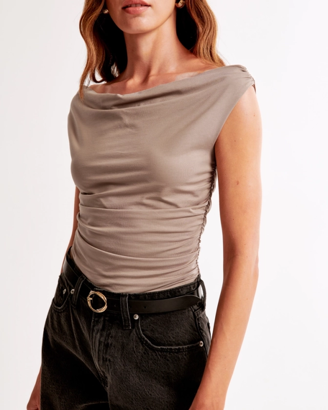 Women's Off-The-Shoulder Ruched Top | Women's Tops | Abercrombie.com