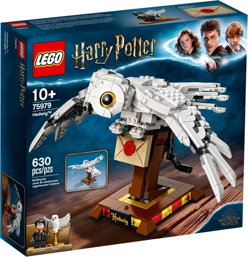 LEGO 75979 Harry Potter Hedwig Jouet de Construction de Chouette avec Ailes Mobiles Modèle d'exposition à Collectionner