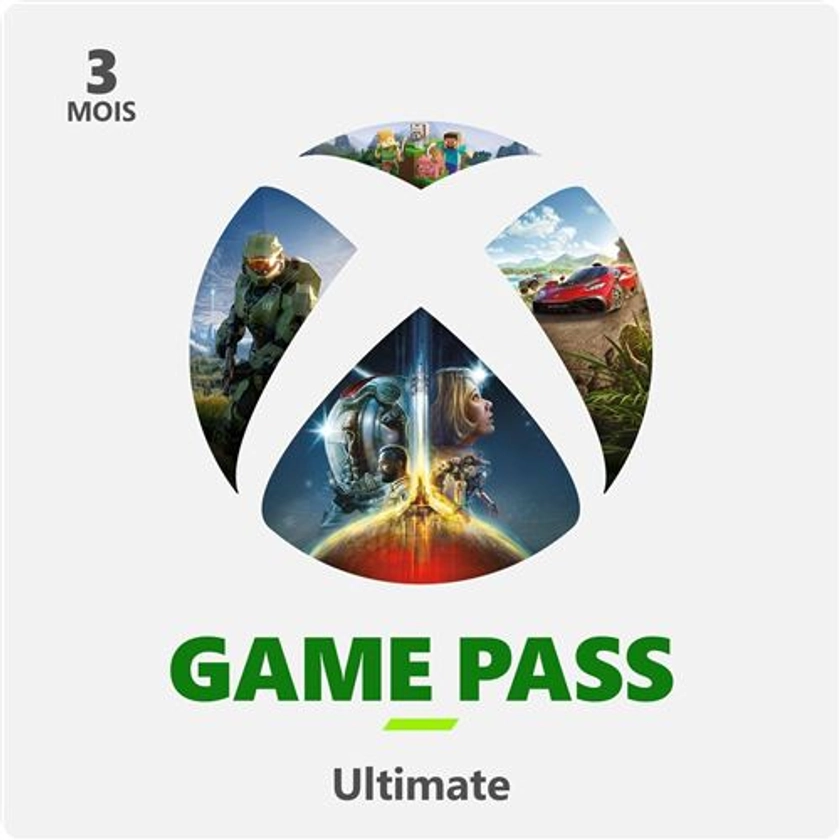 Code de téléchargement Xbox Game Pass Ultimate 3 mois d’abonnement : Compte français uniquement - Non remboursable