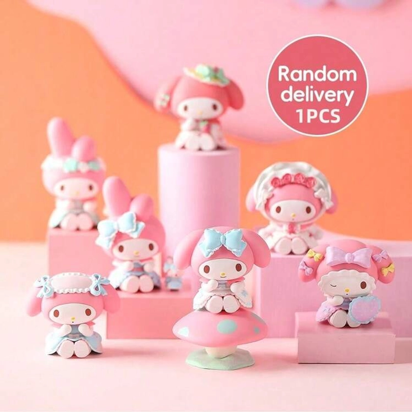 Miniso 1pc Sanrio Characters My Melody Series Secret Forest Tea Party Blind Box Cartoon Cute Figure Ornament Toy Gifts (Random Delivery)