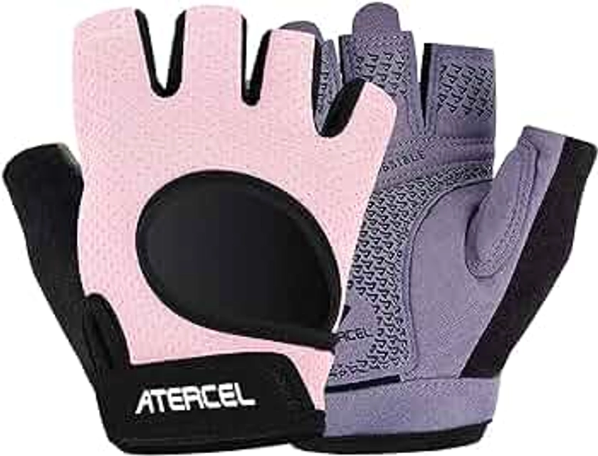 ATERCEL Gants d'haltérophilie avec protection complète de la paume, gants d'entraînement pour gym, cyclisme, exercice, respirants, super légers pour homme et femme