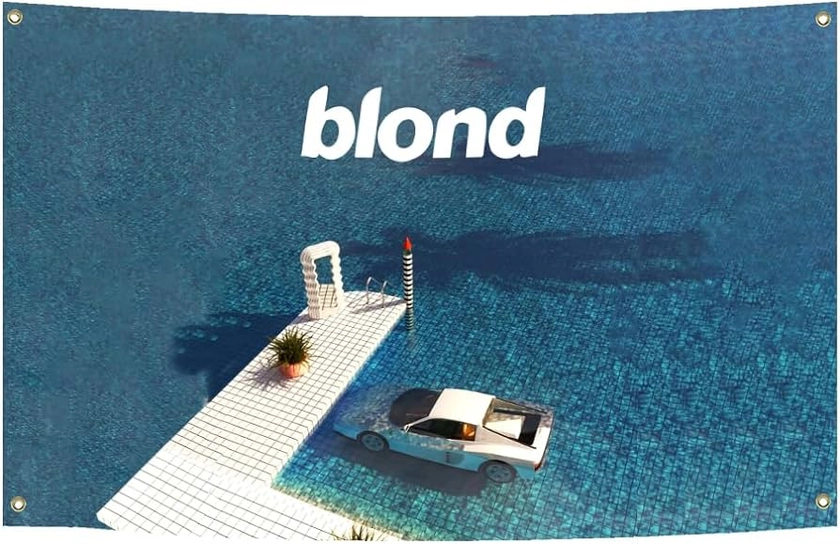Blond Poster Flag Frank Music Ocean Tapestry 3x5 Feet Polyester HD Printing for College Dorm Cave Room Wall Decration