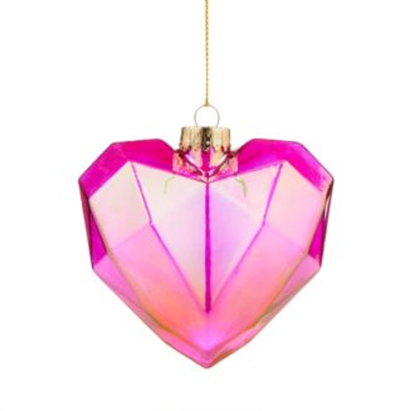 Bloomingdale's Glass Diamond Heart Ornament - Exclusive | Bloomingdale's 