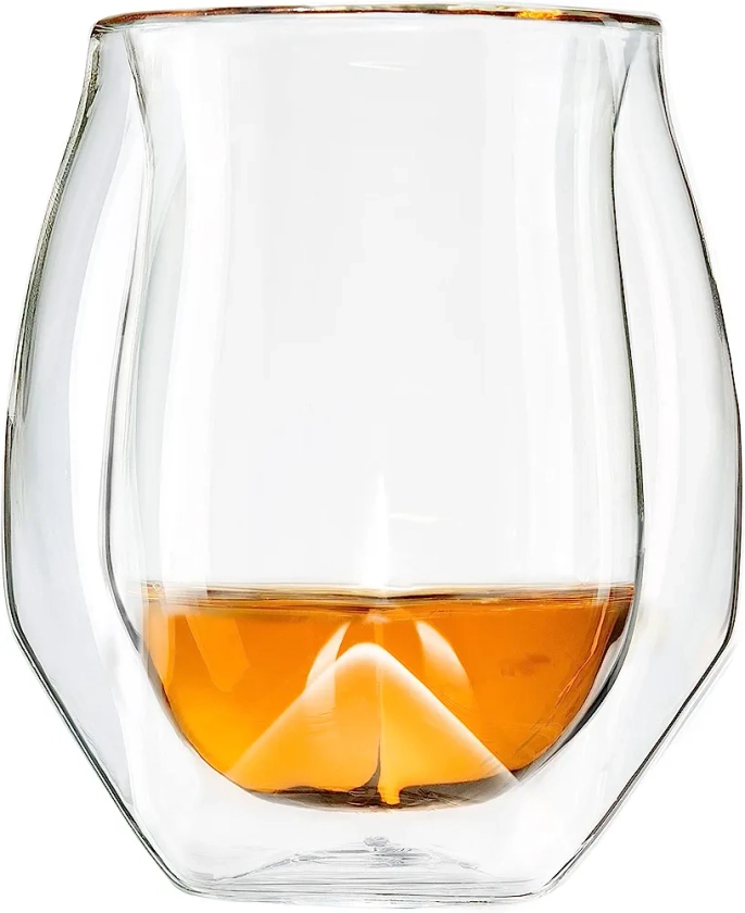 Whisky Glass (Clear Single with Microfiber Polishing Cloth)