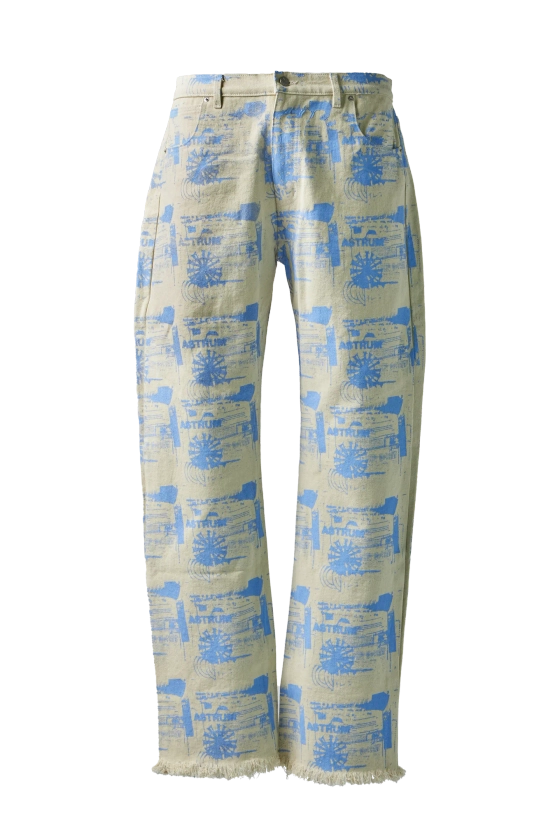 ASTRUM - Spiral Print Denim Jeans — SUPERMRKT