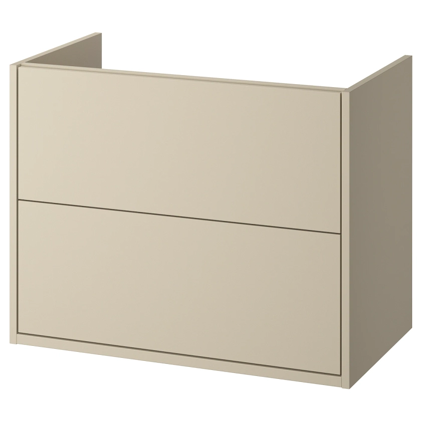HAVBÄCK meuble lavabo avec tiroirs, beige, 80x48x63 cm - IKEA