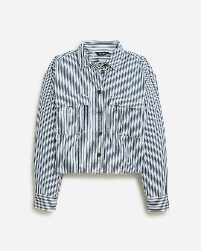 Cargo button-up shirt in stripe