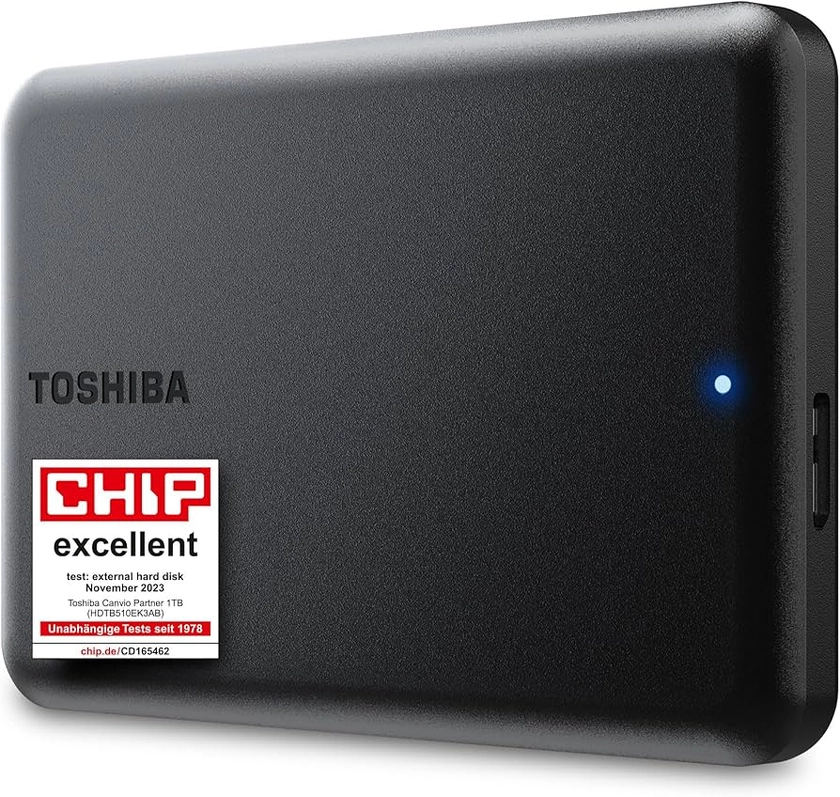 Toshiba Canvio Partner 1To Portable 2.5" HDD externe, USB 3.2 Gen 1, compatible Mac et Windows, USB Powered