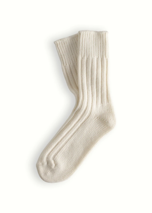 Thunders Love WOOL COLLECTION Solid White Socks