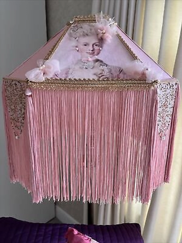 Victorian Downton Abbey Traditional Marie Antoinette Pink Fringed Lampshade18INS | eBay