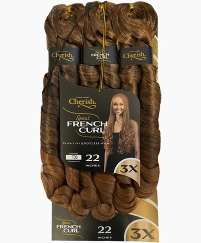 Cherish Spiral French Curl Braid Pre Stretched 3X