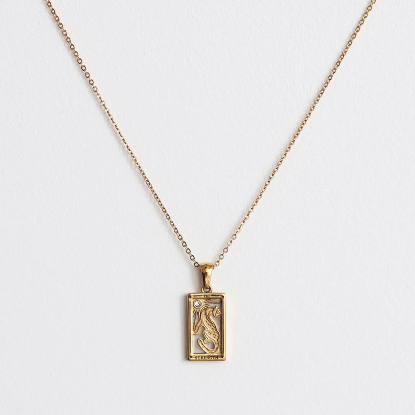 Strength Pendant Necklace - Gold