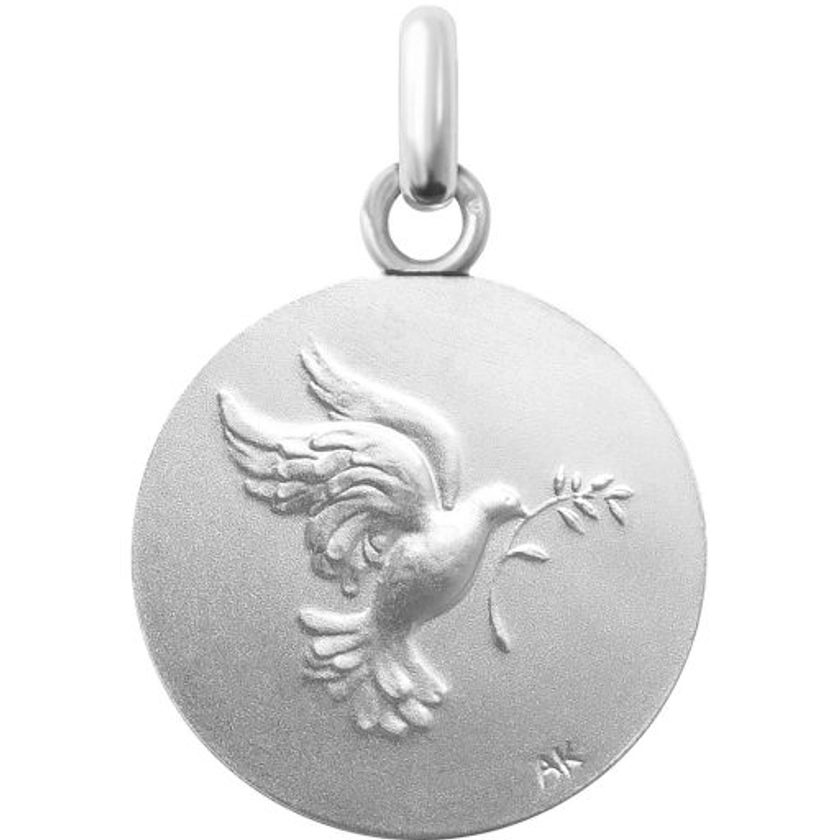 Médaille de baptême Saint Esprit en argent 16 mm