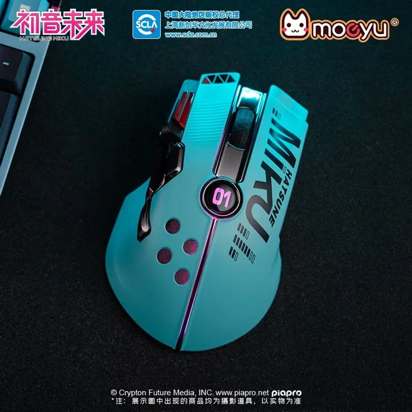 Anime Hatsune Miku Draadloze Gaming Muis Usb 2.4G Rgb Licht 12000Dpi Muis Voor Desktop Pc Computers Laptop Muis Festival Cadeau