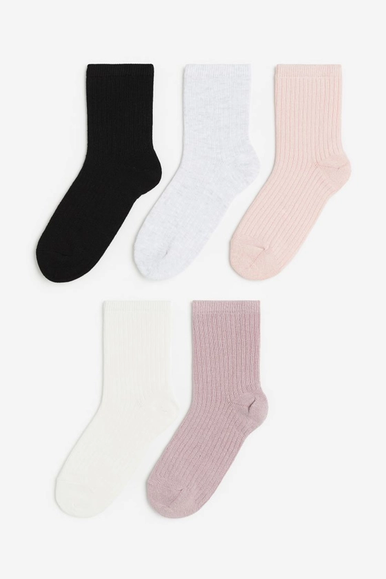 5-pack socks - Black/Pink - Kids | H&M GB