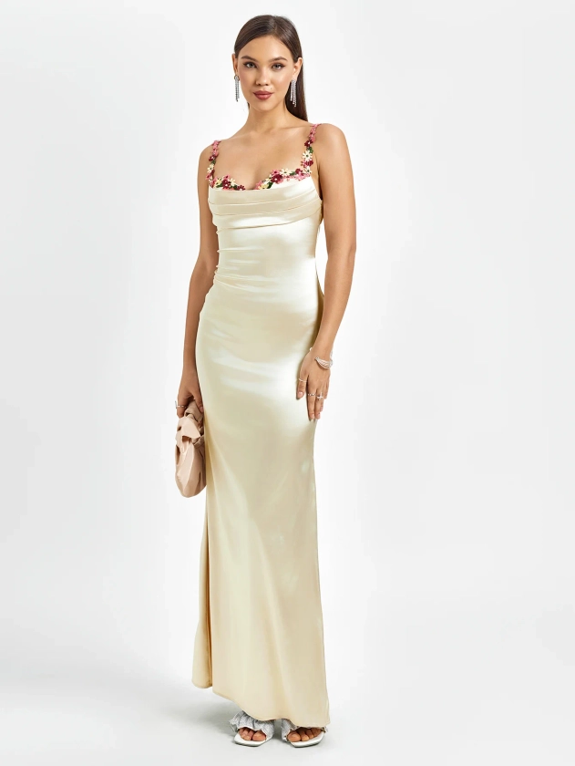 VALSIA Elegance Satin Evening Gown Dress
