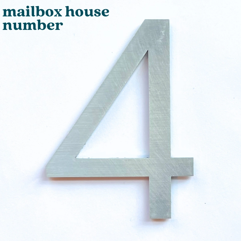 4" Mailbox House Number | adoorn