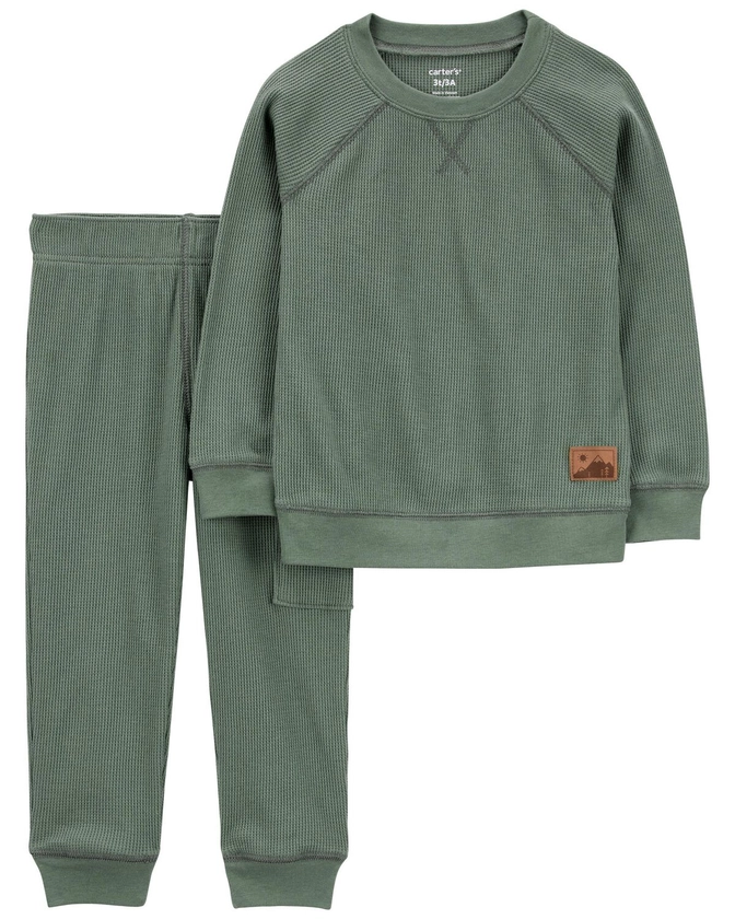 Toddler 2-Piece Thermal Tee & Cargo Pant Set