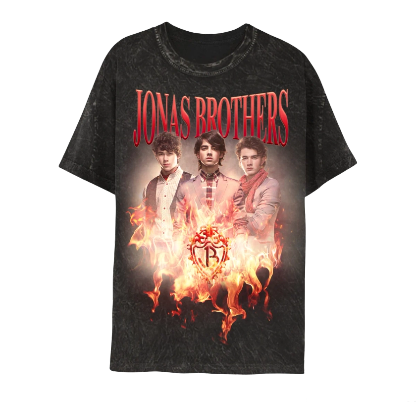 Jonas Brothers Classic Fire Tee - Black - UK/EU