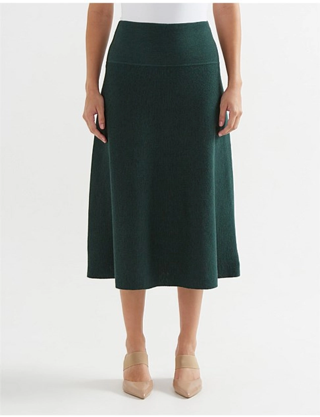 MERINO KNIT MIDI SKIRT