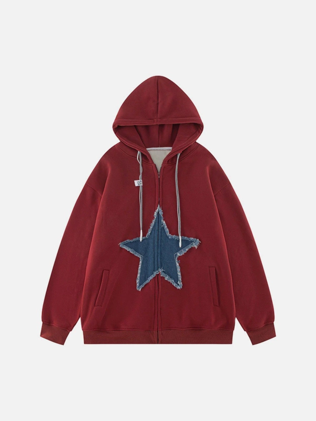 Aelfric Eden Starlight Denim Zip Up Hoodie